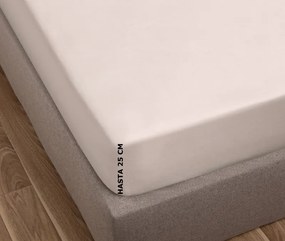 300 Fios - Lençol ajustável 100% algodão cetim orgânico GOTS: 1 lençol capa ajustável  160x200+25 cm