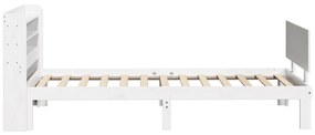 Estrutura cama c/ cabeceira 75x190 cm pinho maciço