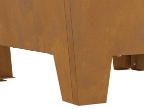 Fogueira Quadrada vidaXL 50x50x30 cm Aço Carbonizado