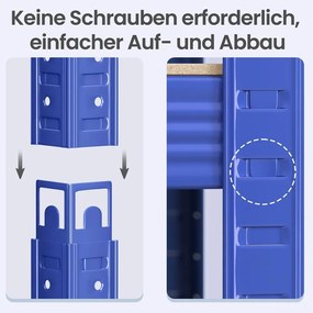 Estante de armazenamento garagem, escritório 200 x 100 x 50 cm azul