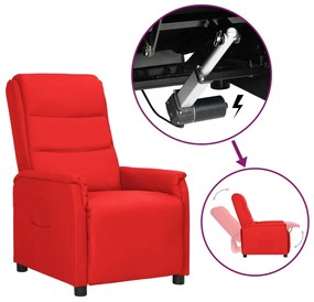 vidaXL Poltrona elevatória couro artificial vermelho
