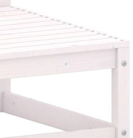 Apoio de pés p/ jardim c/ almofadões 2 pcs pinho maciço branco