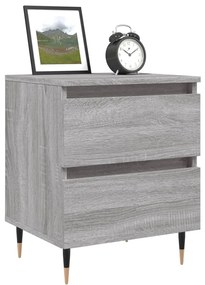 Mesa de cabeceira 40x35x50 cm derivados de madeira cinza sonoma