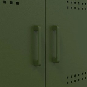 Aparador 100,5x39x79 cm aço verde-azeitona