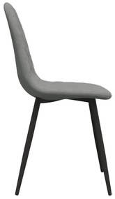 Cadeiras de jantar 4 pcs veludo cinzento-claro