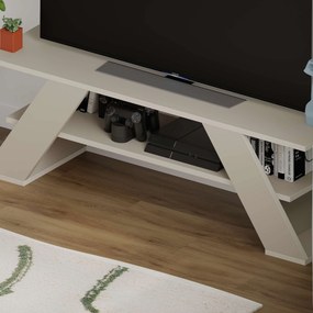 Móvel de TV "Luna" – Branco Areia – 120 x 40 x 33,5 cm – Design Modern