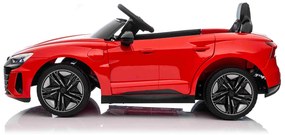 Carro elétrico para crianças Audi RS E-tron GT 12V, controlo remoto, USB / AUX, Bluetooth, bateria de lítio, luzes LED licença ORIGINAL Vermelho