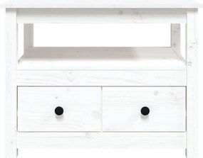 Mesa de centro 71x49x55 cm pinho maciço branco