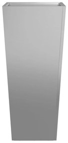Vaso/floreira de jardim 35x35x75 cm aço galvanizado