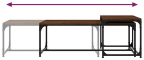 Mesas de centro 2 pcs derivados de madeira carvalho castanho