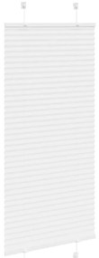Branco Plissada Cega 65x150 cm Largura Tecido 64,4 cm Poliéster