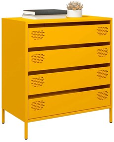 Aparador 68x39x73,5 cm aço laminado a frio amarelo mostarda