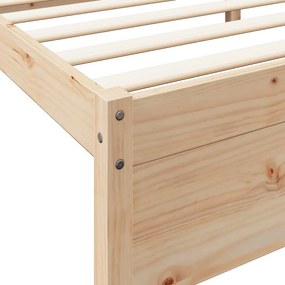 Cama com estante sem colchão 75x190 cm pinho maciço