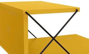 Mesinha de Cabeceira Cross – Amarela – 50x55x40 cm