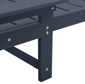 Espreguiçadeiras vidaXL 2 pcs Azul-marinho 162x53x98.5 cm HDPE