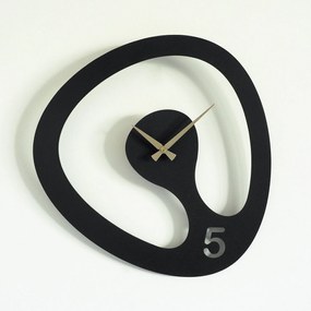 Relógio de Parede Decorativo Aps104 – Preto e Dourado – 44 x 45 cm