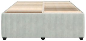 Estrutura de cama sem colchão 160x200 cm veludo cinzento-claro