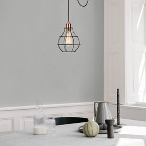 Candeeiro de Teto Tellini – Preto – 65 x 25 cm
