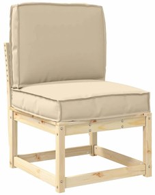 vidaXL Conjunto de Almofadas para Palete 2 pcs Bege 50 x 50 x 12 cm
