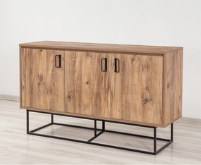 Aparador Mare – Pinho Atlântico e Preto - 140 x 80 x 40 cm - Design In