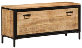vidaXL Sapateira 110x35x53 cm madeira de mangueira áspera maciça
