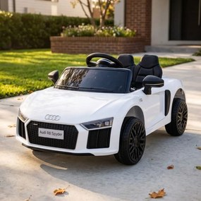 Carro elétrico para Crianças 12V Audi R8 Rodas de EVA Branco