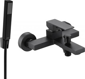 Mexen Uno Torneira de banheira R77 com conjunto de duche, preta - 7143R77-70