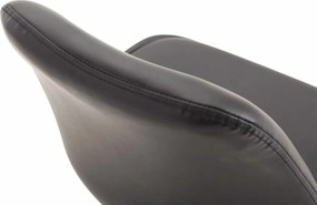 Conjunto de 4 cadeiras jantar Maverick B em couro sintético preto