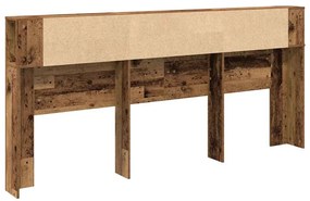 Cabeceira de Armário vidaXL Madeira Velha 220x18,5x104,5 cm