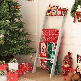 Suporte toalhas em forma escada de 4 níveis  50 × 7,5 × 137 cm cinza