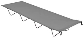 vidaXL Cama de campismo 180x60x19 cm tecido oxford e aço cinzento