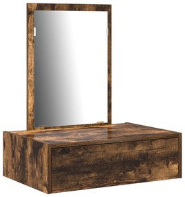 Mesa de Maquiagem Suspensa  Carvalho Fumado 60x40x70 cm