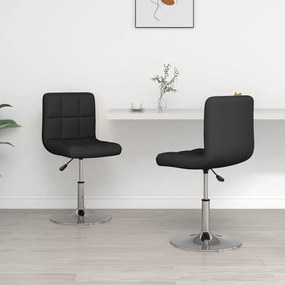 vidaXL Cadeiras de jantar 2 pcs couro artificial preto