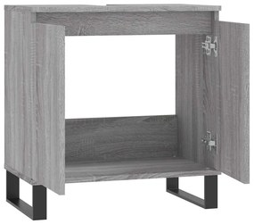 Armário casa de banho 58x33x60cm derivados madeira cinza sonoma