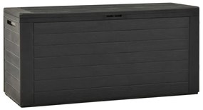 Caixa de arrumação para jardim 116x44x55 cm antracite
