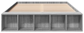 Estrutura cama 120x190 cm derivados de madeira cinzento sonoma