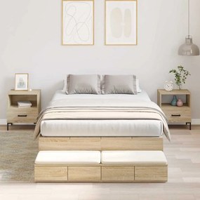 vidaXL Cama de Armazenamento em Carvalho Sonoma 120x190 cm