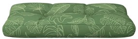 Almofadão para sofá de paletes 70x40x12 cm tecido padrão folhas