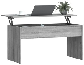 Mesa de Centro Beira Elevatória de 102 cm - Cinzento - Design Moderno