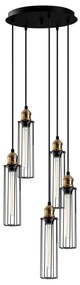 Chandelier Zumra – Preto – 33 cm de Diâmetro x 123 cm de Altura