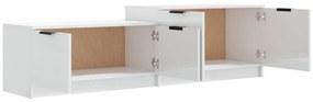 Móvel p/ TV 158,5x36x45cm derivados de madeira branco brilhante