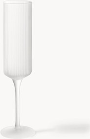 Copos de champanhe de vidro artesanais Ripple, conjunto de 2