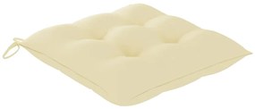 Cadeiras de jantar p/ jardim 8 pcs c/ almofadões acácia maciça