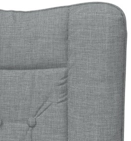 Poltrona Relaxante vidaXL em Tecido Cinzento-Claro