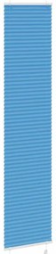 Plissado Cego Azul 45x200 cm Largura Tecido 44,4 cm Poliéster