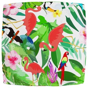 Almofada de pallet para assento Tropical Jungle 60 x 60 x 12 cm, tecid
