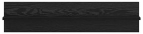 Prateleiras de Parede 2 pcs Carvalho Preto 80 x 11.5 x 18 cm