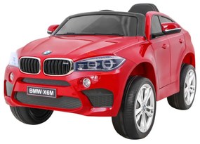 Carro elétrico para Crianças 12V BMW X6M Rodas de EVA, Assento de couro Vermelho Pintado