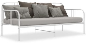 Sofá-cama 90x200 cm metal branco