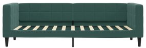 Sofá-cama 80x200 cm veludo verde-escuro